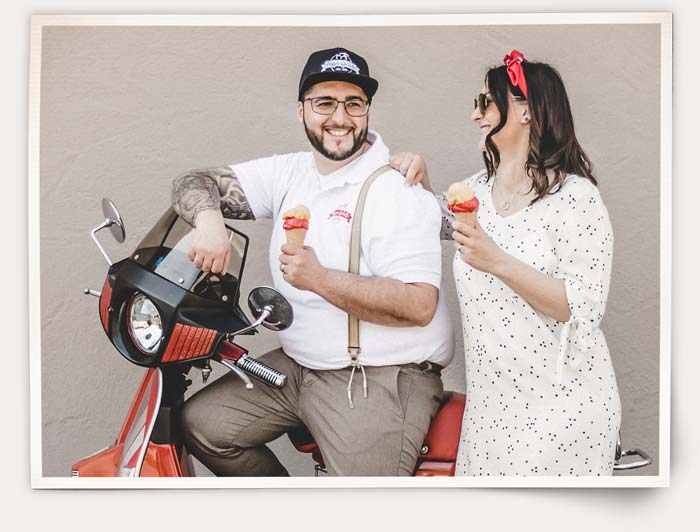 Das Team von Peppe Gelato: Mona und Giuseppe